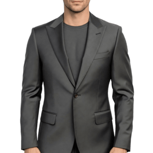 Men’s Premium Charcoal Blazer – Slim Fit Formal Suit Jacket
