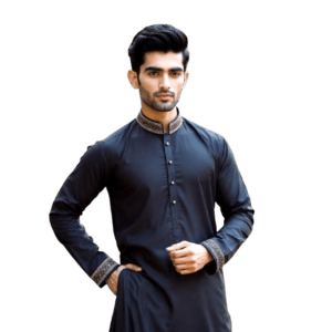 Premium Black Embroidered Panjabi