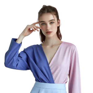 Stylish Dual-Tone Top